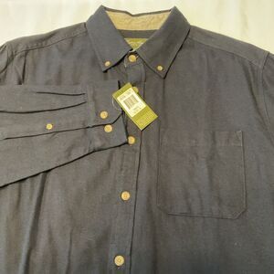 Eddie Bauer Men's Long Sleeve Button Down Shirt Indigo Navy Size L  SU7160‎